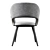 Odar-3 Dining Chair Modern Gray 3D model small image 5