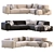 Modern Chic Arflex Sofa Design 3D model small image 3