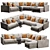 Modern Sectional Sofa, Gather Collection 3D model small image 4