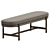 Luxury Upholstered Domkapa Bench 3D model small image 3