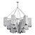 Elegant ASTA Chandelier: Unique Design 3D model small image 3