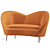 Contemporary Curved Modular Sofa 3D model small image 1