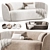 Modern Copenhagen Sofa by Idealbeds 3D model small image 3