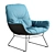 Stylish Leya Lounge Chair 3D model small image 1