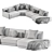 Contemporary BOLD Sofa - Sleek Design 3D model small image 3