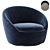 Cozy Swivel Chair: Modern Armchair 3D model small image 2