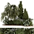 Outdoor Garden Set Bush 3D 3D model small image 1