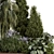 Outdoor Garden Set Bush 3D 3D model small image 5