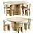 Modern Dining Set Soho Home 3D model small image 1