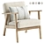 EKENASET Kilanda Armchair Light Beige 3D model small image 2