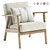 EKENASET Kilanda Armchair Light Beige 3D model small image 3