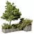 Modern Concrete Box Planters Stand 3D model small image 1