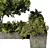 Modern Concrete Box Planters Stand 3D model small image 5