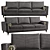 Sleek Madrid Memory Sofa 3D model small image 1