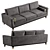 Sleek Madrid Memory Sofa 3D model small image 3