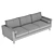 Sleek Madrid Memory Sofa 3D model small image 5