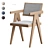 Grant-1 Dining Chair Beige Grey Blue Brown 3D model small image 2