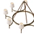 Equestrian Style Leather Chandelier 3D model small image 3