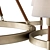 Equestrian Style Leather Chandelier 3D model small image 4