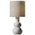 Elegant Ceramic Curved Table Lamp 3D model small image 1