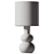 Elegant Ceramic Curved Table Lamp 3D model small image 2