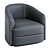 Modern Upholstered Lounge Chair - Covent 3D model small image 6