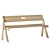 Wooden Folding Bench, Solid Wood 3D model small image 4