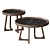  Q-Home Walnut Ceramic Coffee Tables 3D model small image 1