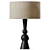 Dark Wood Table Lamp 3D model small image 1