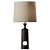 Modern Dark Wood Table Lamp 3D model small image 2