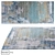 AMORE OX7-GREY-BLUE Floral Silk Rug 3D model small image 1