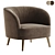 Luxury Velvet LEONE Armchair 3D model small image 1