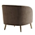 Luxury Velvet LEONE Armchair 3D model small image 4