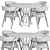 Sleek Dining Set: CIRCUS Table & Dublin Chair 3D model small image 5