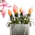 Exotic Floral Collection in Modern Vase 3D model small image 4