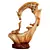 Wood Giraffe Sculpture with Baby 3D model small image 1