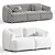 Elegant Sofia Modular Sofa Set 3D model small image 4