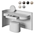 Elegant Vanity Table with Mirror 3D model small image 6