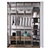 Customizable Wardrobe with Decorative Elements 3D model small image 4