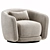 Elegant Addie Swivel Armchair 3D model small image 1