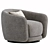 Elegant Addie Swivel Armchair 3D model small image 2