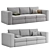 Collin Foam Comfort Sofa Set 3D model small image 4