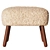 Plush Terry Footrest Stool 3D model small image 2