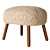 Plush Terry Footrest Stool 3D model small image 4