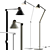 NJP Louis Poulsen Floor Lamp: 565x260x1255mm 3D model small image 1