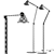 NJP Louis Poulsen Floor Lamp: 565x260x1255mm 3D model small image 3