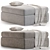 Comfort Foam Ottoman in Granite 3D model small image 1