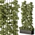 Green Living Wall Divider - Set 3D model small image 2