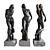 Sculpted Woman Metal Statue 3D model small image 1