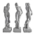 Sculpted Woman Metal Statue 3D model small image 6